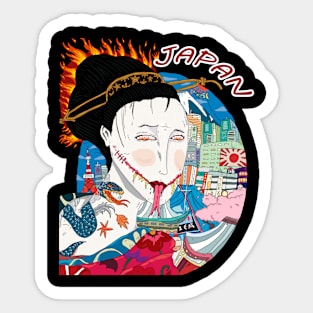 zombie geisha Sticker